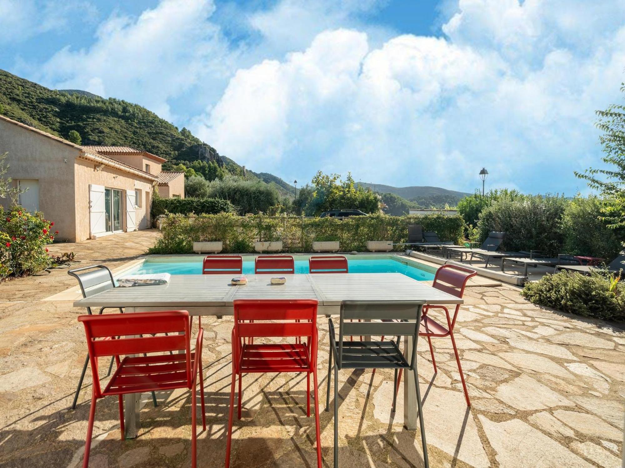Вилла House In The South Of France With Private Pool Roquebrun Экстерьер фото